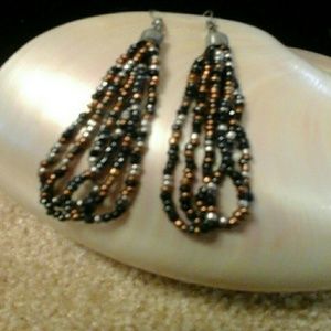 🔴 5/$15 Black & Accent Color Dangle Drop Earrings